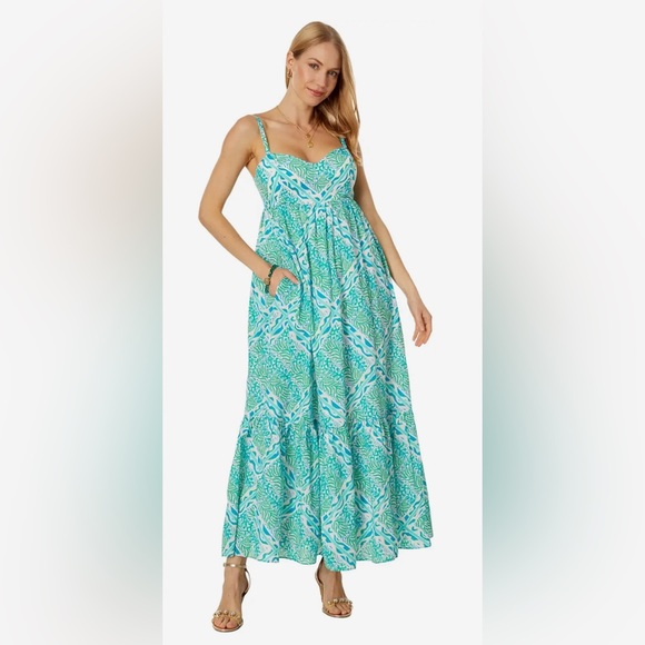 Lilly Heidi maxi dress prism blue good greef - Picture 2 of 4